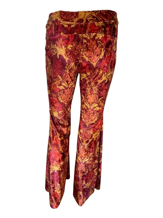 Free People Hold Me Closer Flared Bell Bottom Pant Small Velvet Flame Combo - Picture 3 of 16